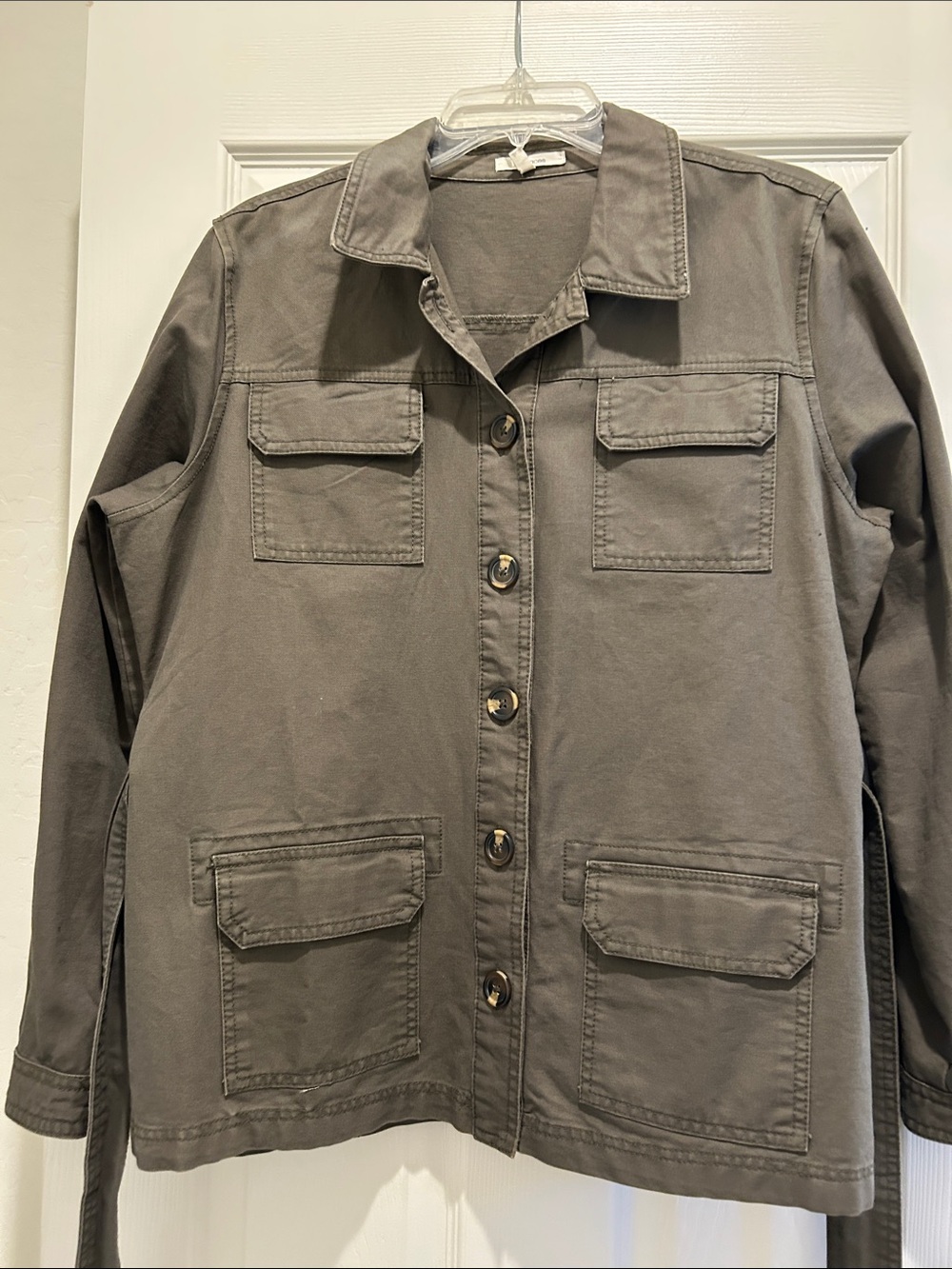 Maurices Olive Utility Jacket with Patch Pockets